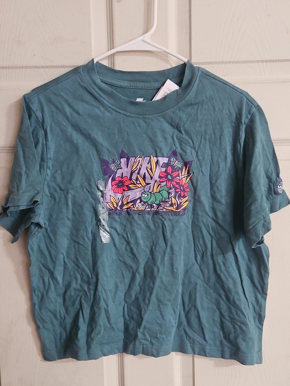 Nike Boxy T-Shirt: Shoes Your Own Adventure: Blue/green: New With Tags: Size XL